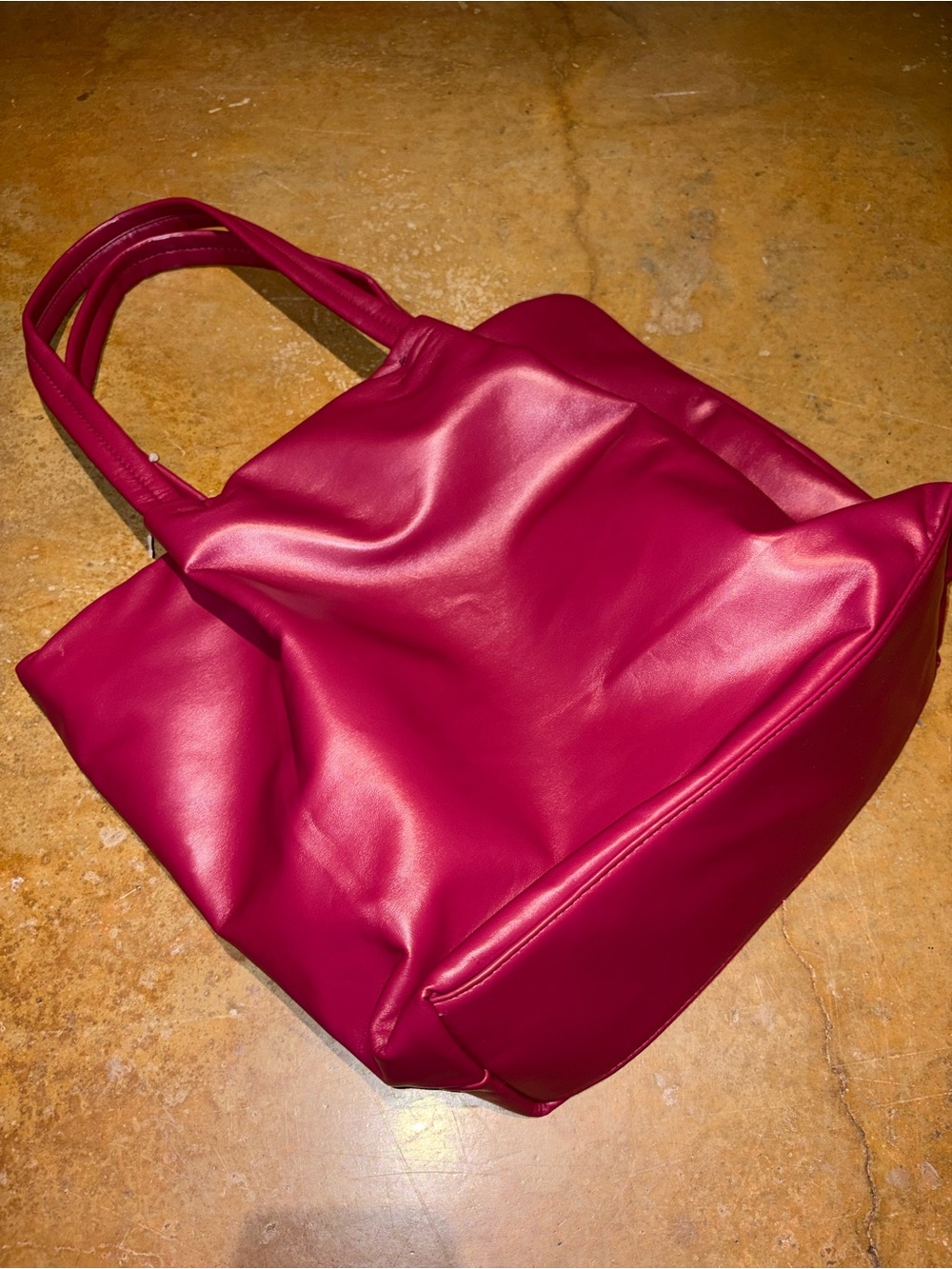 Neiman Marcus Magenta Leather Tote